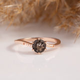 Black Rutilated Quartz Rings 'Wednesday'