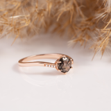 Black Rutilated Quartz Rings 'Wednesday'