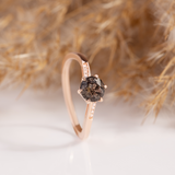 Black Rutilated Quartz Rings 'Wednesday'