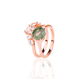 Bella Green Moss Agate Ring - Opulentsy