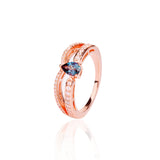 Minimalist Alexandrite ring in rose gold - Opulentsy