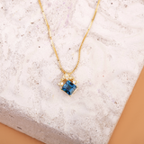 Calliope' Unique London Blue Topaz necklace