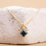 Calliope' Unique London Blue Topaz necklace