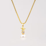 Freshwater Pearl gold necklace