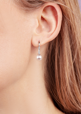 White Sapphire Stud Earrings