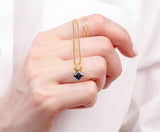 Calliope' Unique London Blue Topaz necklace