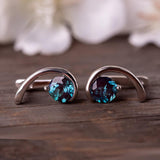 Opulent London blue Topaz unique Earrings - Opulentsy