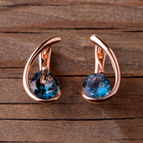 Opulent London blue Topaz unique Earrings - Opulentsy