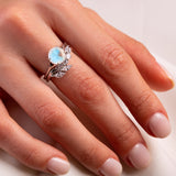Bella' Moonstone Engagement Ring set