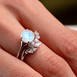 Bella' Moonstone Engagement Ring set