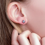 Blue Topaz Earrings Studs