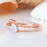 Minimalist White Opal Ring - Opulentsy