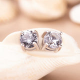 White Sapphire stud earrings