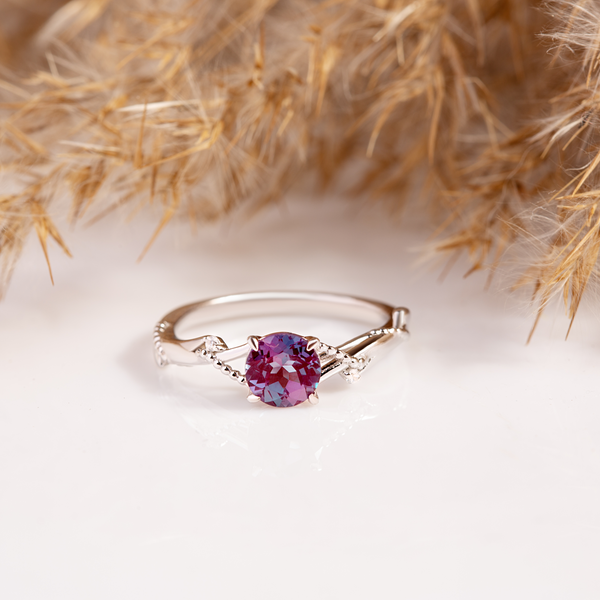 'Mona' Alexandrite Engagement Ring