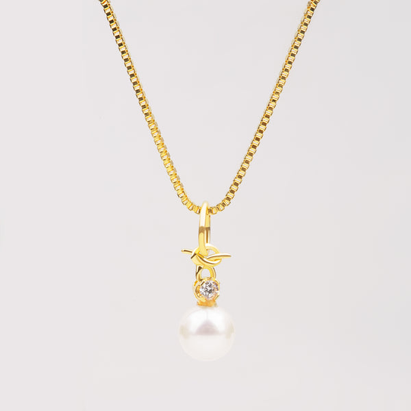 Freshwater Pearl gold necklace