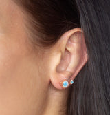 Lynx' Moonstone Stud Earrings